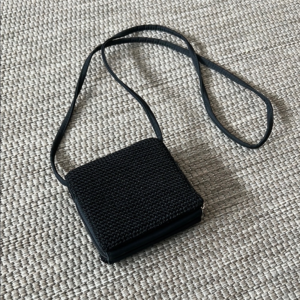 The Sak black crochet Small wallet bag